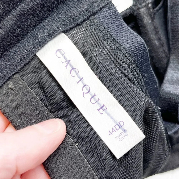 Cacique - Lane Bryant Black Smooth Boost Plunge Underwire Bra Women's Size 44DD - Picture 5 of 6